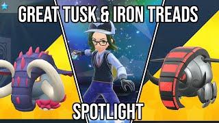Great Tusk & Iron Treads Spotlight  Tera Raid Battle Event  Paradox Pokemon  Scarlet & Violet