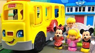 WHEELS ON THE BUS GO ROUND AND ROUND - PRESCHOOL RHYME WITH BUSES