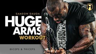 Samson Dauda Biceps & Triceps Workout Build Huge Arms  HOSSTILE