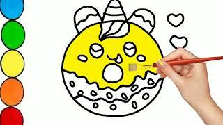 How to Draw a Donut   Sunflower Coloring  #FunKeepArt #BeTaiNangTV #ToBiART