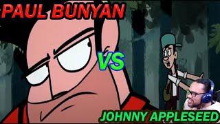 REACTION Paul Bunyan vs Johnny Appleseed - RAP BATTLE - ft. Freeced & Gridline Studios