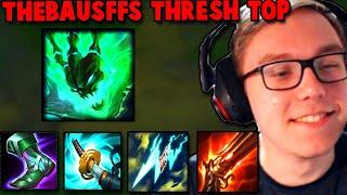 TheBausffs has a NEW Strategy for top lane.. *1 Shot Statikk Shiv Thresh* hes insane at Thresh