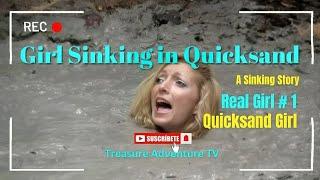 Girl Sinking in Quicksand  Quicksand Girl #survival #adventure #quicksand