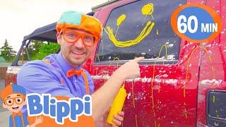 Blippi Visits a Carwash  1 HOUR OF BLIPPI TOYS  Educational Videos for Kids