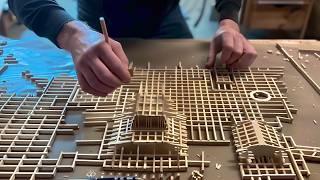 Man Spends 2 YEARS Building Tiny MANSION with 10000 POPSICLE STICKS  by @landonsees7739