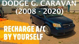 Dodge Grand Caravan - HOW TO RECHARGE AC by Yourself 2008 - 2020