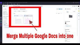 How to merge multiple google docs into one