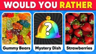 Would You Rather...? JUNK FOOD vs HEALTHY FOOD vs MYSTERY Dish Edition ️