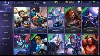 Mobile Legends Bang Bang All Heroes as of January 2018