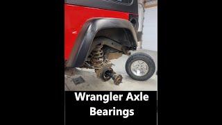 Jeep Wrangler Rear Axle Feels Loose - Clicking Popping Noise - Dana 44 Axle Bearing Replacement