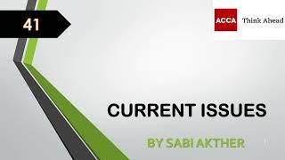 ACCA I Strategic Business Reporting SBR I Current Issues - SBR Lecture 41