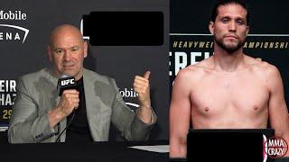 Dana White on Brian Ortega illness He was acting very strange before UFC 303