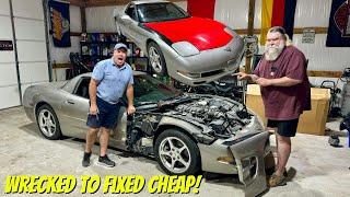 Rebuilding my Salvaged Corvette in 13 Minutes