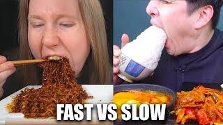 FAST VS SLOW EATING MUKBANGERS