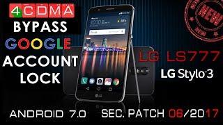 ALL LG STYLO3 LS777 Google Account Bypass Tutorial  JUNE 2017  ANDROID 7.0