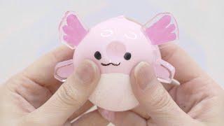 Axolotl Squishmallow Water Tape Squishy DIY #shorts