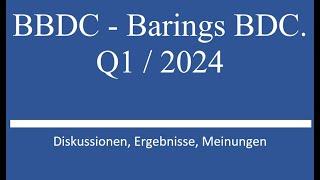 Aktie im Depot BBDC - Barings BDC - Q1 2024 Zahlen