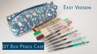 How to sew a box pencil case  DIY pencil pouch  a zippered box pouch  easy for beginners