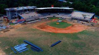 Drone Video Check out construction progress at Synovus Park in Columbus GA
