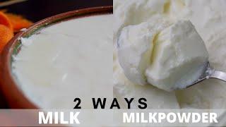 Make Yogurt at Home 2 Ways - Homemade Yogurt Recipe  Homemade Dahi Recipe