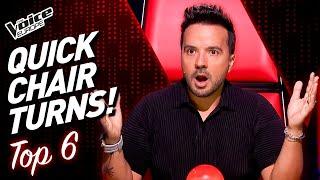 QUICKEST CHAIR TURNS On The Voice  TOP 6 Part 4