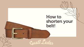 DIY How to shorten your belt without ruining it