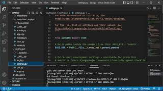 How to create a Django project in visual studio code Virtual Environment Home Page #1