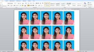 Passport Size Photo in MS WORD  MS Word me Passport Size Photo Kaise banaye  Microsoft Word 2010