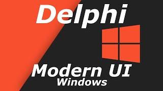 Delphi VCL Pascal Modern UI Source