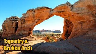 Tapestry Arch and Broken Arch in Arches National Park