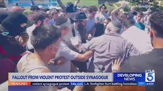 City Jewish leaders address violence outside L.A. synagogue