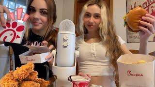 ASMR Eating Chick-fil-A with my sister