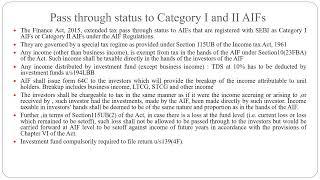 Taxation of Alternate Investment Fund AIF