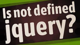 Is not defined jquery?