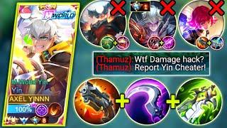 YIN VS INDONESIA NO.1 THAMUZ  YIN SIDELANE BEST BUILD AND EMBLEM  MOBILE LEGENDS