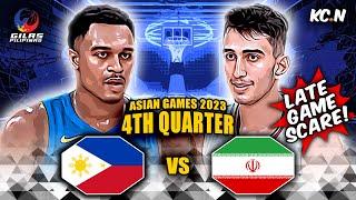 INTENSE FULL 4TH QTR SEQUENCE  Gilas Pilipinas vs Iran Highlights  Asian Games 2023 Basketball