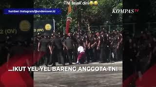 NGAKAK Bocah SD Tiba-Tiba Ikut Yel-Yel Bareng TNI