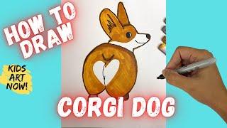 How to Draw a Cute Corgi Dog