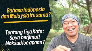 Bahasa Indonesia dan Malaysia itu sama? Tentang Tiga Kata. Saya berjimat Maksudnya ini apa???