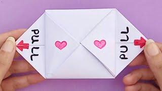 White Paper Card Idea  No glue  No Scissors  How to make Message Card  DIY Eid Greeting card