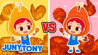 Fried Chicken vs. Seasoned Chicken   VS Series  Food Song  Funny Kids Songs  JunyTony