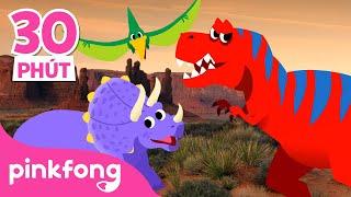 Bài hát nổi tiếng về khủng long  Tyrannosaurus Rex + trộn lộn  Pinkfong Những bài hát cho trẻ em