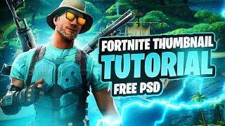 Fortnite Thumbnail Tutorial FREE PSD - Tutorial by EdwardDZN