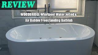 WOODBRIDGE Whirlpool Water Jetted & Air Bubble Freestanding Bathtub - Review 2022