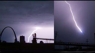 Loud sonic-booming positive lightning over St. Louis at 6000fps