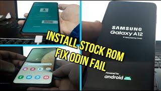 Flash Samsung galaxy A12 Stock Rom Fix Odin Fail A125A127