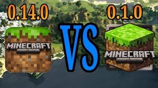 Minecraft PE 0.14.0 vs Minecraft PE 0.1.0