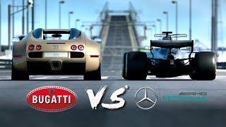 Bugatti Veyron VS Mercedes AMG F1 Car  Drag Race #6