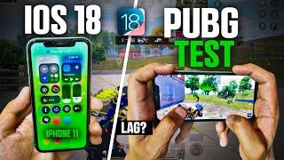 IOS 18 Pubg - Bgmi test  Ios 18 In iphone 11  ios 18 gaming test  Ios 18 beta  Samar Playz