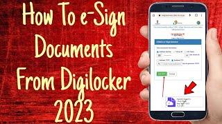 How To e-Sign Documents From Digilocker 2023  Digilocker eSign Documents Online  CDAC e-Hastakshar